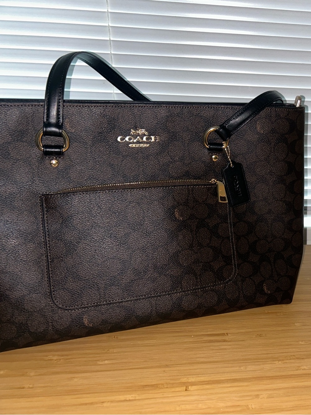 Coach Brown and Black Signature Tote- BRAND NEW WITH TAGS